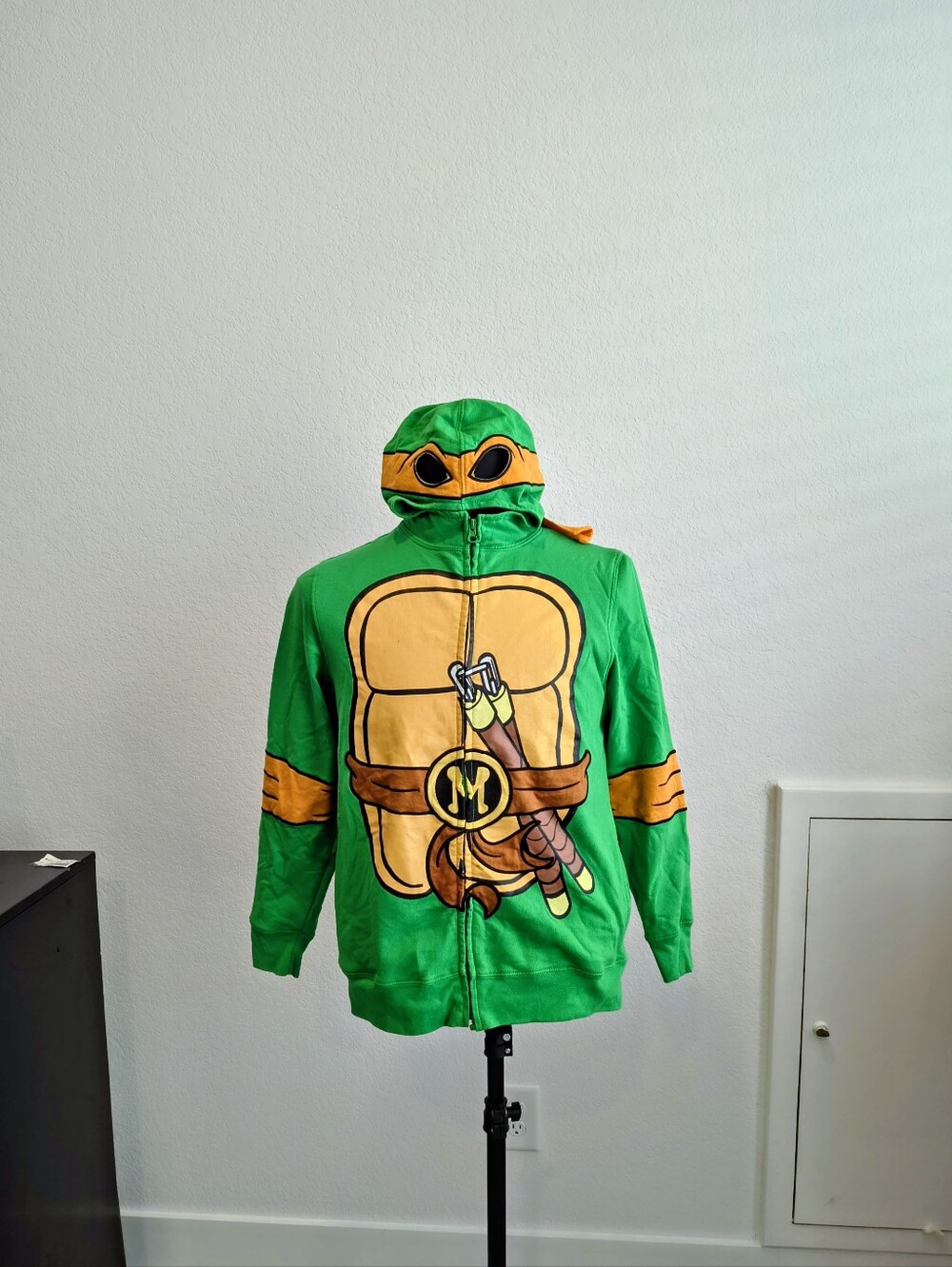 Teenage Mutant Ninja Turtle Hooded Kids Jacket Costume Michael Angelo TMNT